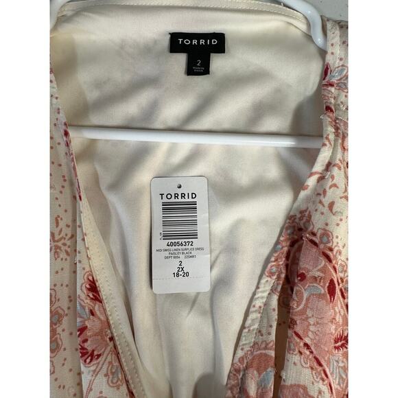 NWT Torrid Size 2 Fairy Lined Dress Boho Festival Coquette Whimsy Cottage - Picture 11 of 14